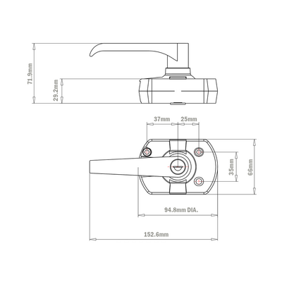 50-310-1 MODULAR SOLUTIONS DOOR PART LOCKING SLIDING AND SWINGING DOOR LATCH